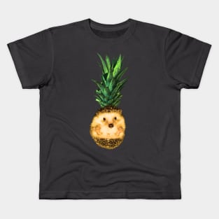 Pinehog Hedgehog Pineapple Funny Gifts For Women Men Kids Kids T-Shirt